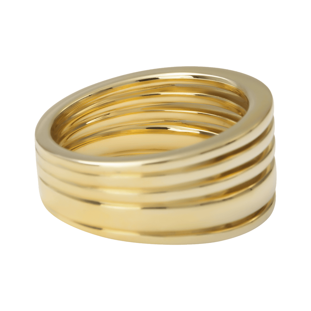 Breiter Ring aus 585 Gelbgold