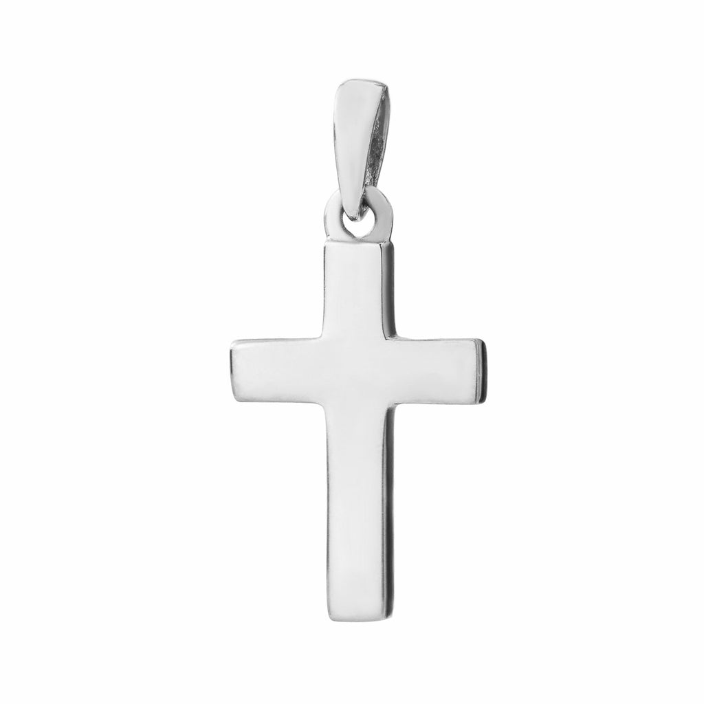 Basic Silber Kreuz Anhänger mit Gravur