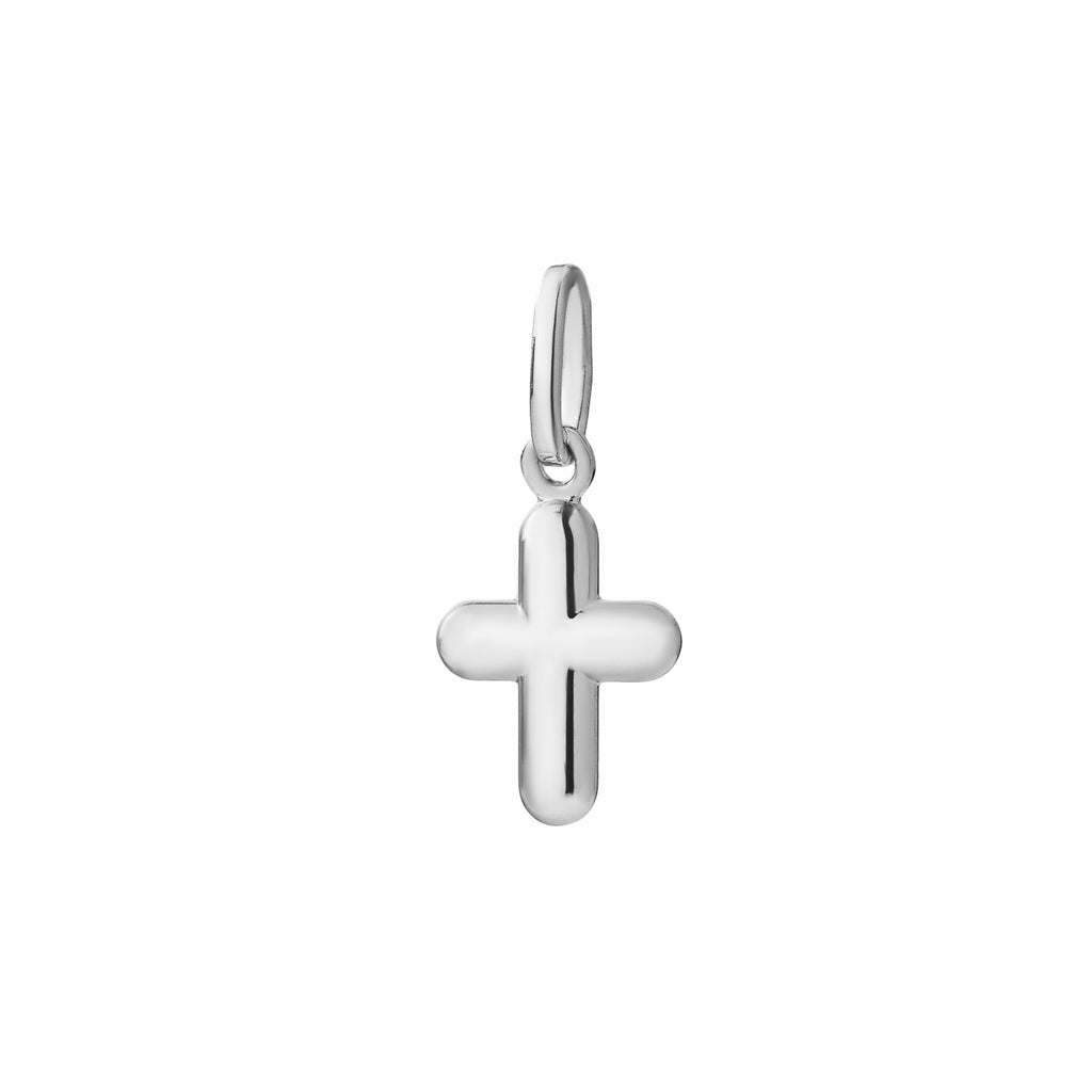 Basic Kreuz kompakt 925 Silber mit Gravur