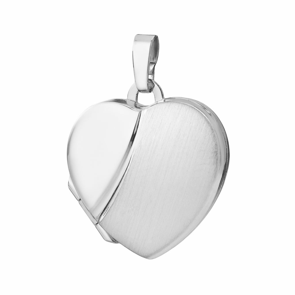 Basic Medaillon Herz 925 Silber mit Gravur