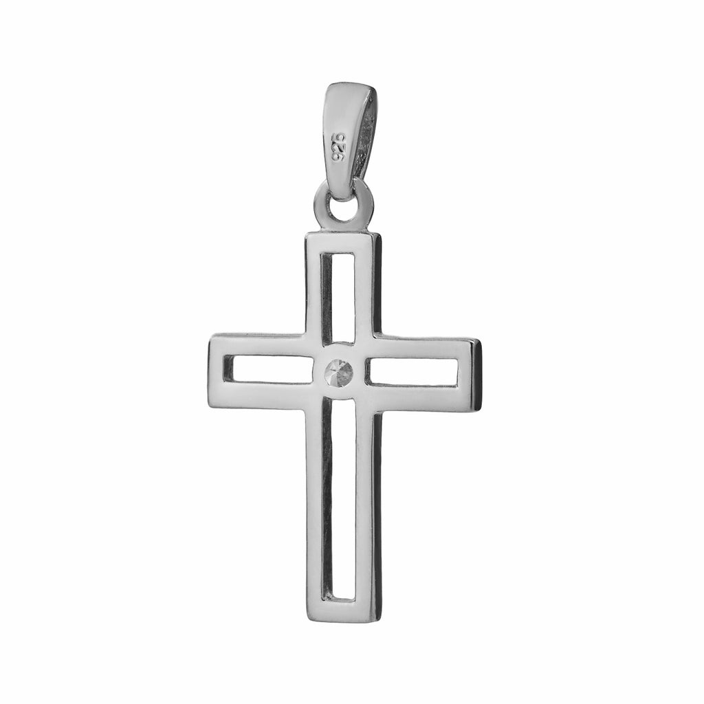 Basic Silber Kreuz mit Zirkonia