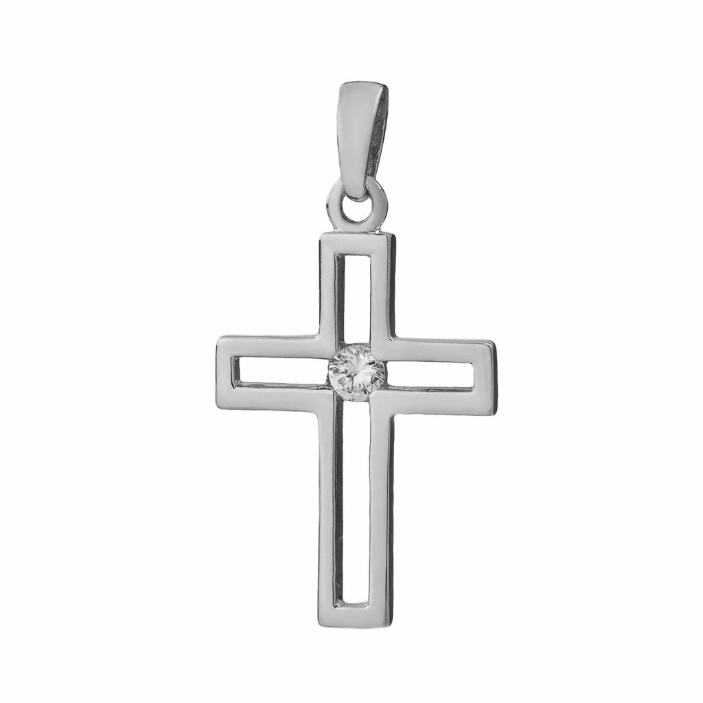 Basic Silber Kreuz mit Zirkonia